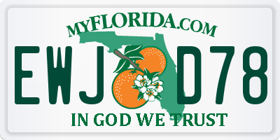 FL license plate EWJD78