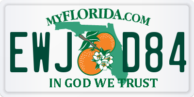FL license plate EWJD84