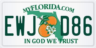 FL license plate EWJD86