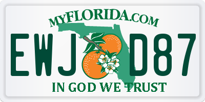 FL license plate EWJD87