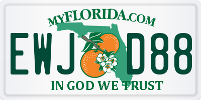 FL license plate EWJD88