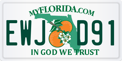 FL license plate EWJD91