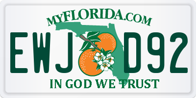 FL license plate EWJD92