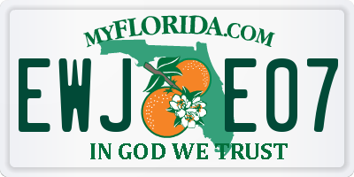 FL license plate EWJE07