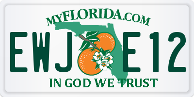 FL license plate EWJE12
