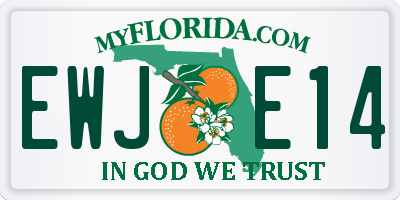 FL license plate EWJE14