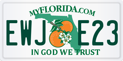 FL license plate EWJE23