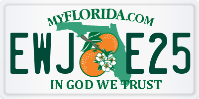FL license plate EWJE25