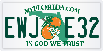 FL license plate EWJE32