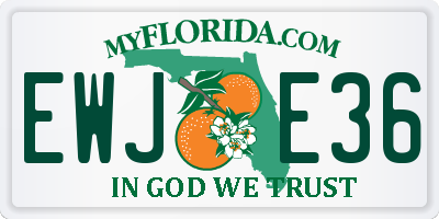 FL license plate EWJE36
