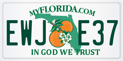 FL license plate EWJE37