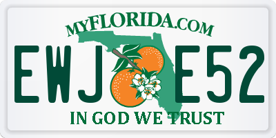 FL license plate EWJE52