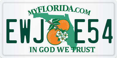 FL license plate EWJE54