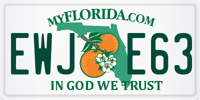 FL license plate EWJE63