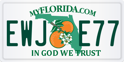 FL license plate EWJE77