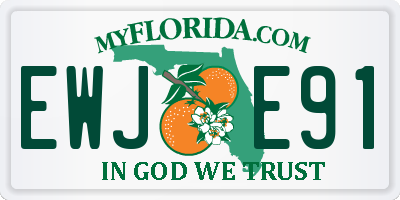 FL license plate EWJE91