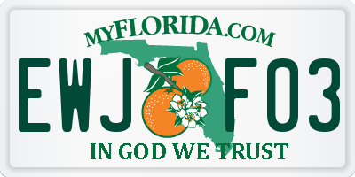 FL license plate EWJF03