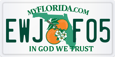 FL license plate EWJF05