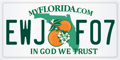 FL license plate EWJF07