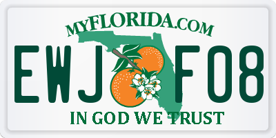 FL license plate EWJF08