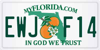 FL license plate EWJF14