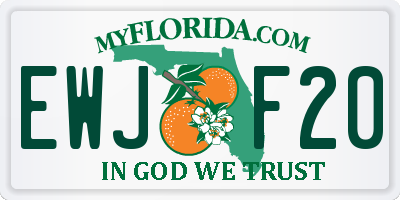 FL license plate EWJF20
