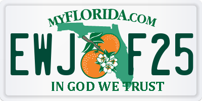 FL license plate EWJF25