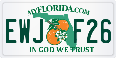 FL license plate EWJF26