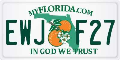 FL license plate EWJF27