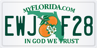 FL license plate EWJF28