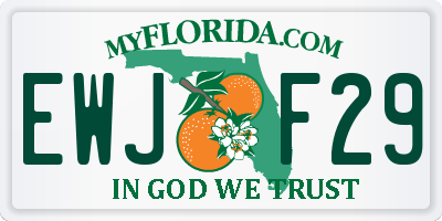 FL license plate EWJF29