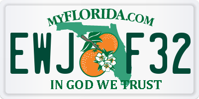 FL license plate EWJF32