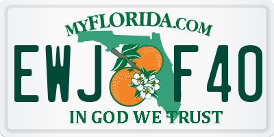FL license plate EWJF40