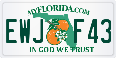 FL license plate EWJF43