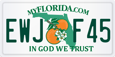 FL license plate EWJF45