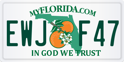 FL license plate EWJF47