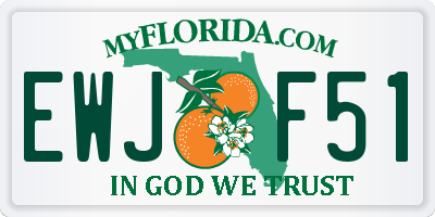 FL license plate EWJF51