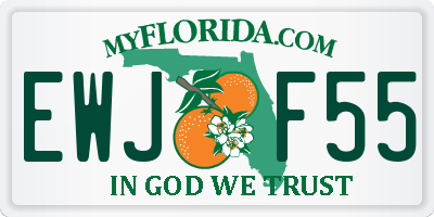 FL license plate EWJF55