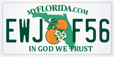 FL license plate EWJF56