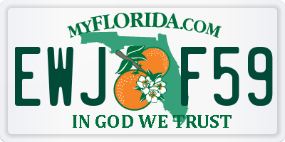 FL license plate EWJF59