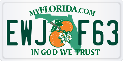 FL license plate EWJF63