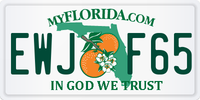 FL license plate EWJF65