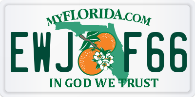 FL license plate EWJF66