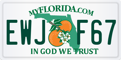 FL license plate EWJF67