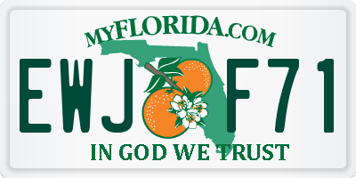 FL license plate EWJF71