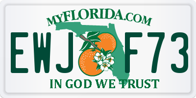 FL license plate EWJF73