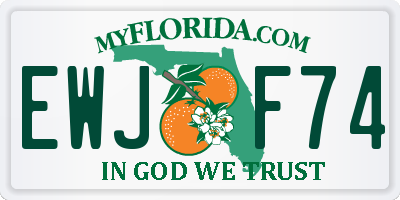 FL license plate EWJF74