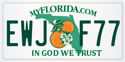 FL license plate EWJF77