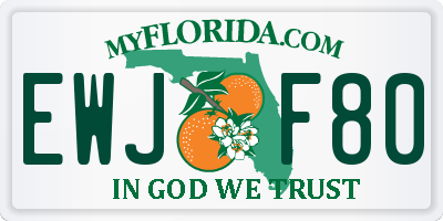 FL license plate EWJF80