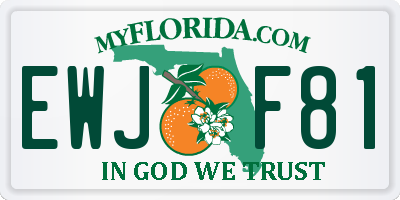 FL license plate EWJF81